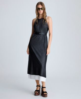 Women's Double-Layer Midi Tank Dress