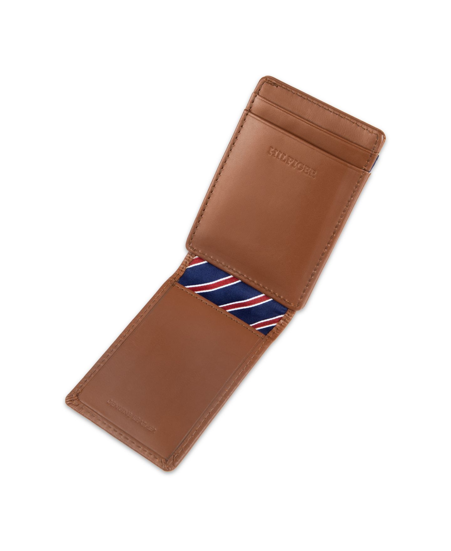 Мужской кошелёк Tommy Hilfiger Overlay Front Pocket Wallet, цвет: Тёмный бежевый — фото 3