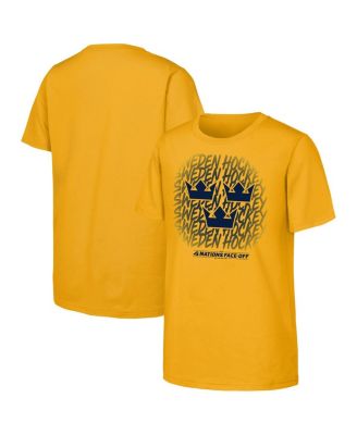 Outerstuff - Big Boys and Girls Gold Sweden 2025 4 Nations Face-Off Game Time T-shirt