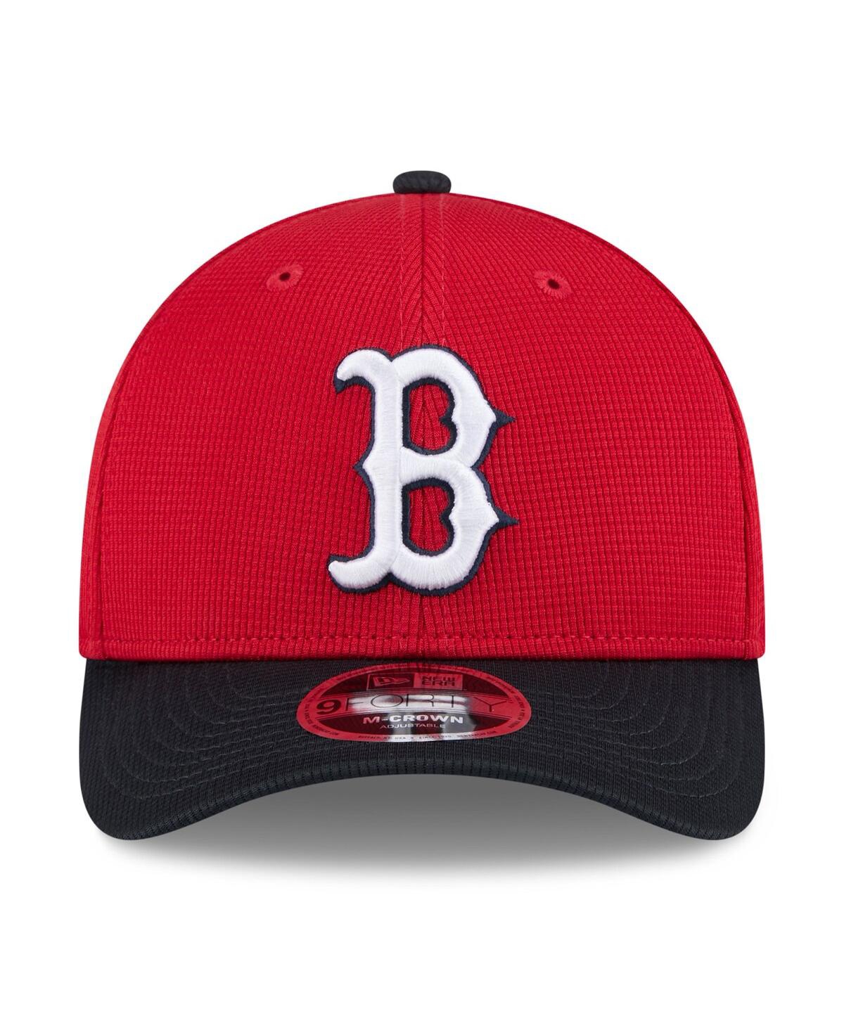 New Era Men's Red/navy Boston Red Sox 2025 Spring Training 9forty Adjustable Hat In Red,navy