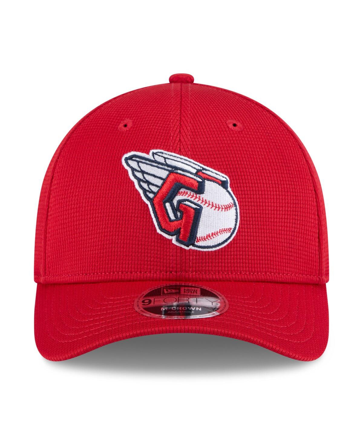 New Era Men's Red Cleveland Guardians 2025 Spring Training 9forty Adjustable Hat In Red