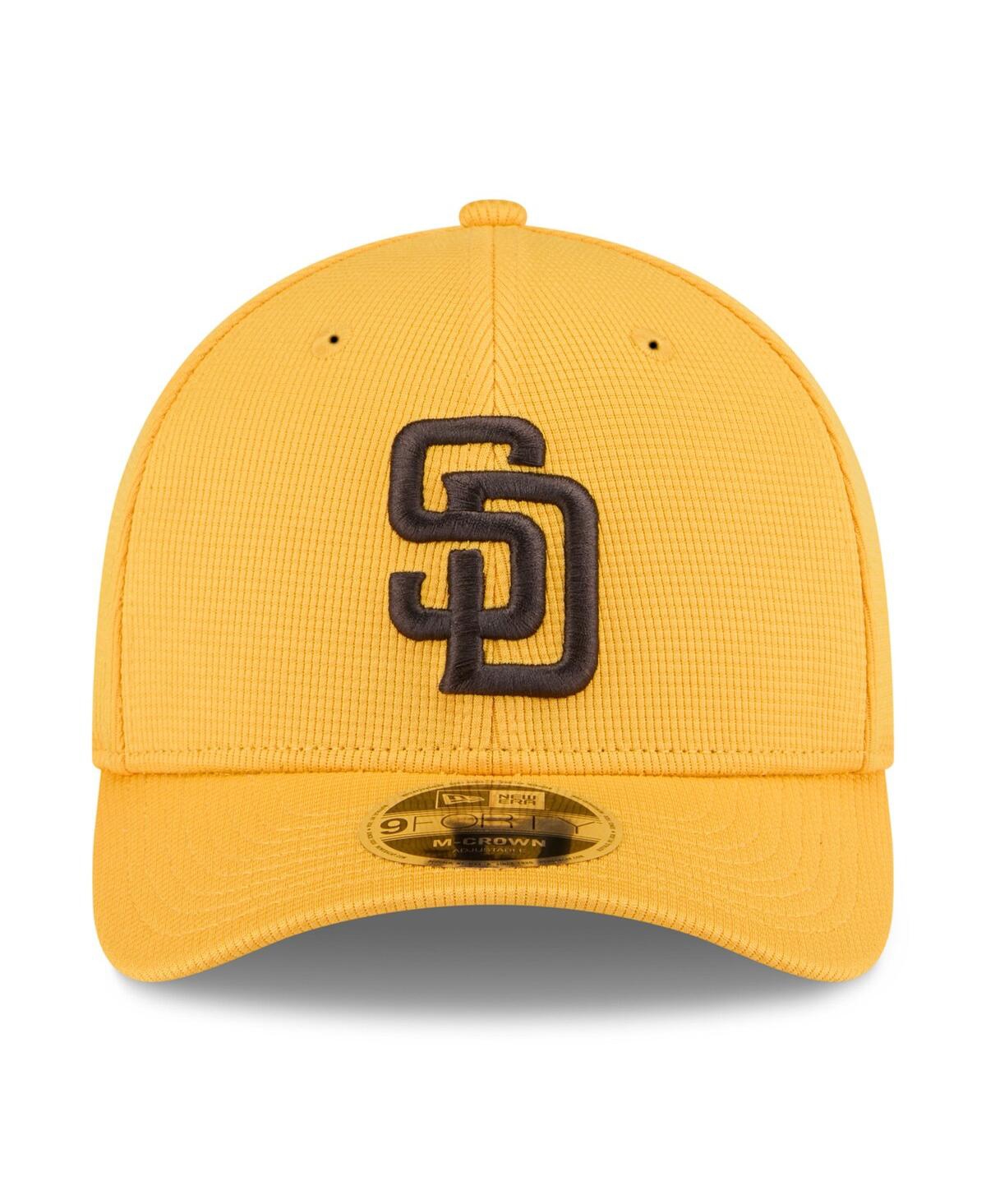 New Era Men's Yellow San Diego Padres 2025 Spring Training 39thirty Flex Hat In Gold