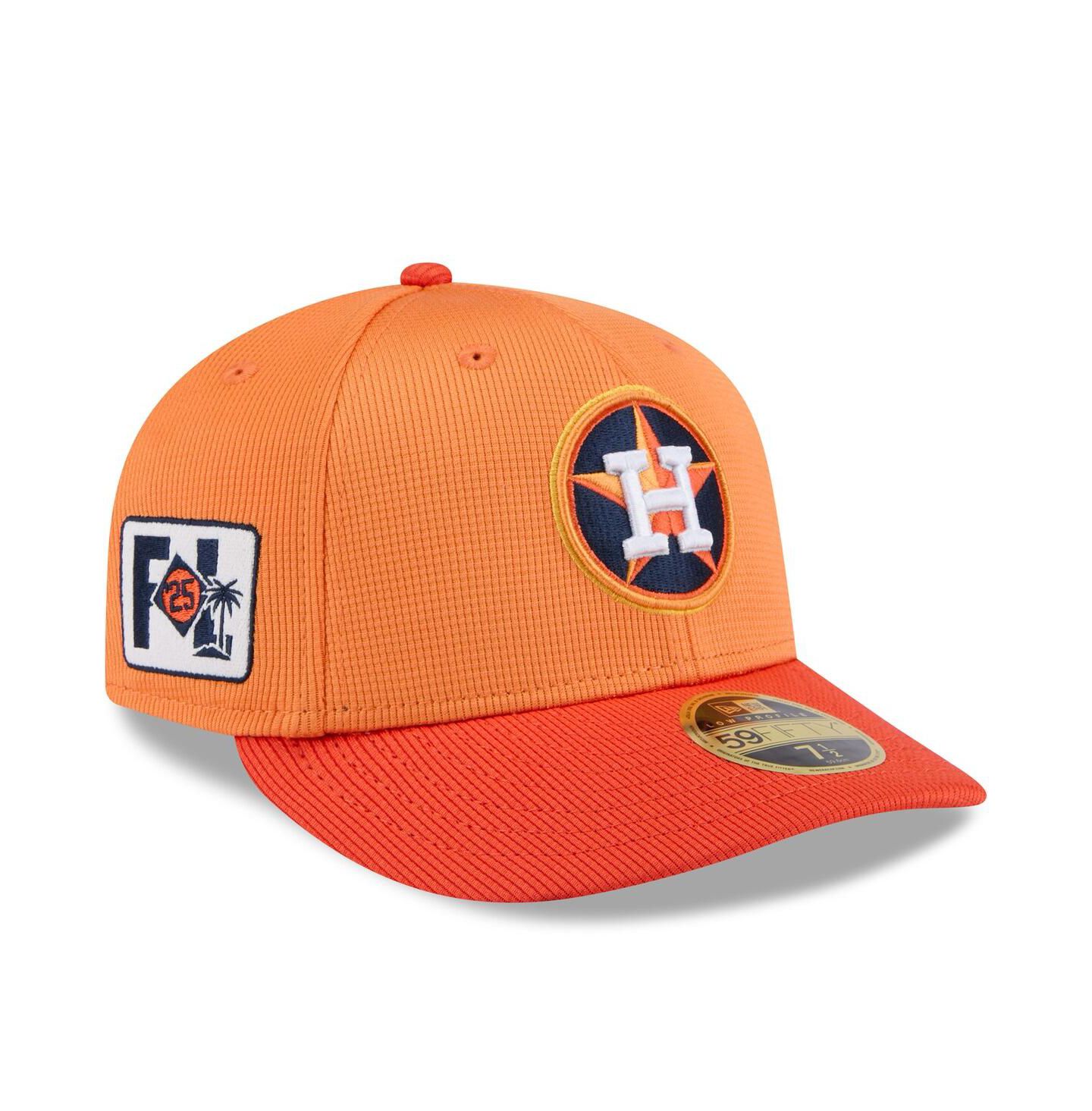Мужская кепка New Era Orange Houston Astros 2025 Spring Training Low Profile 59FIFTY Fitted Hat — фото 1