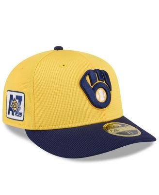New Era - Men's Gold/Navy Milwaukee Brewers 2025 Spring Training Low Profile 59FIFTY Fitted Hat