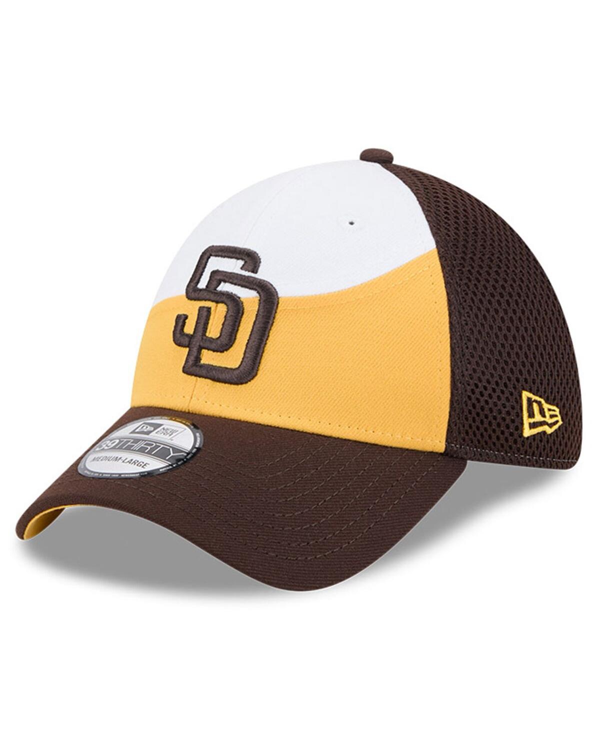 New Era Men's Gold/dark Brown San Diego Padres 2025 Spring Training 39thirty Flex Hat In Gold,dark Brown