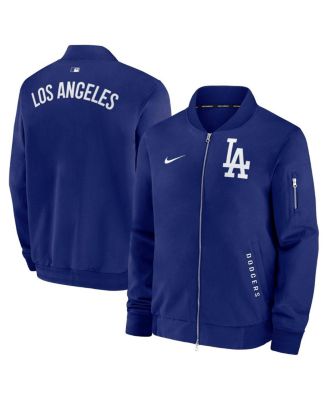 Nike - Men's Royal Los Angeles Dodgers Authentic Collection Dugout Full-Zip Bomber Jacket
