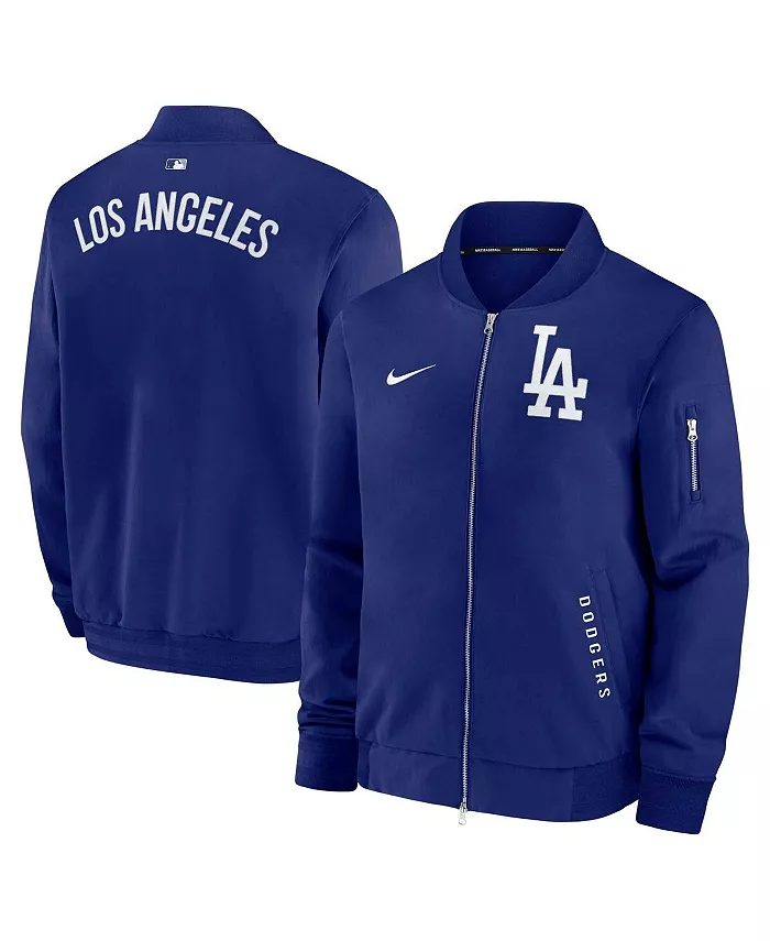 Men's Royal Los Angeles Dodgers Authentic Collection Dugout Full-Zip Bomber Jacket