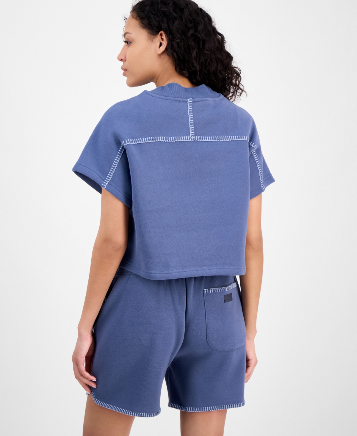 Ugg Women's Short-sleeve Crewneck Sweatshirt In Desert Blue