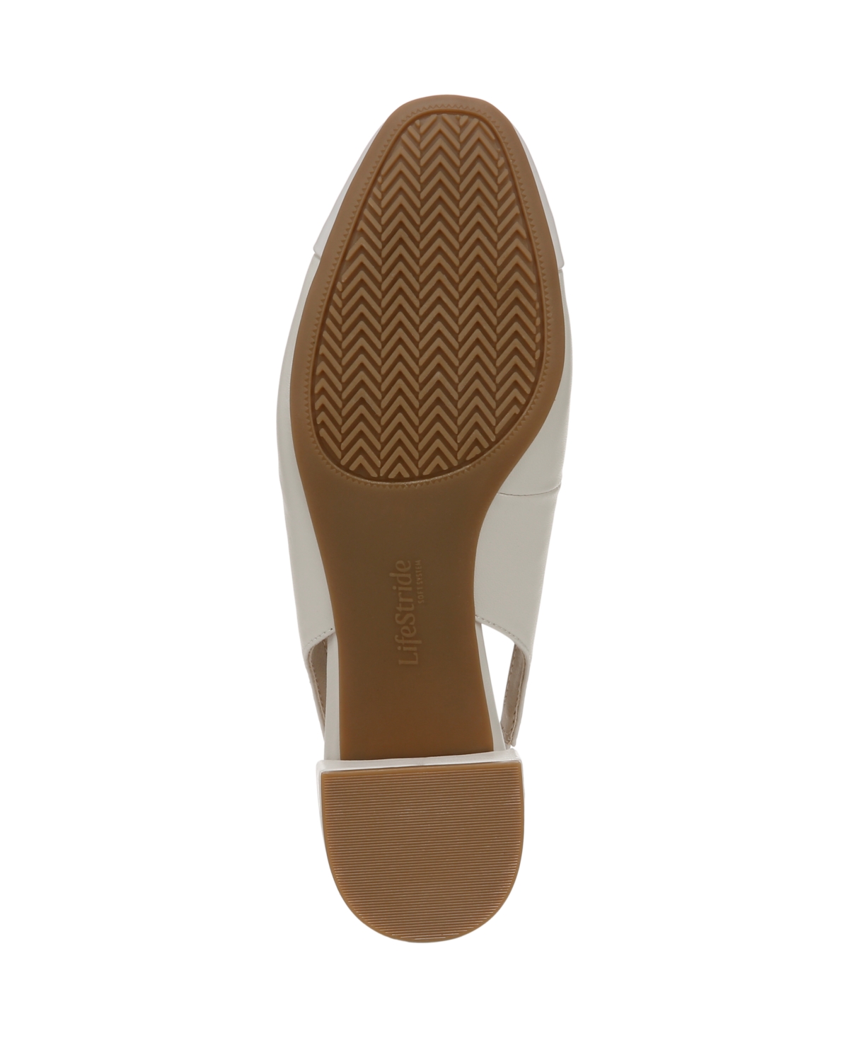 LIFESTRIDE WOMEN'S BECOMING ROUND CAP TOE BLOCK HEEL SLINGBACK PUMPS 