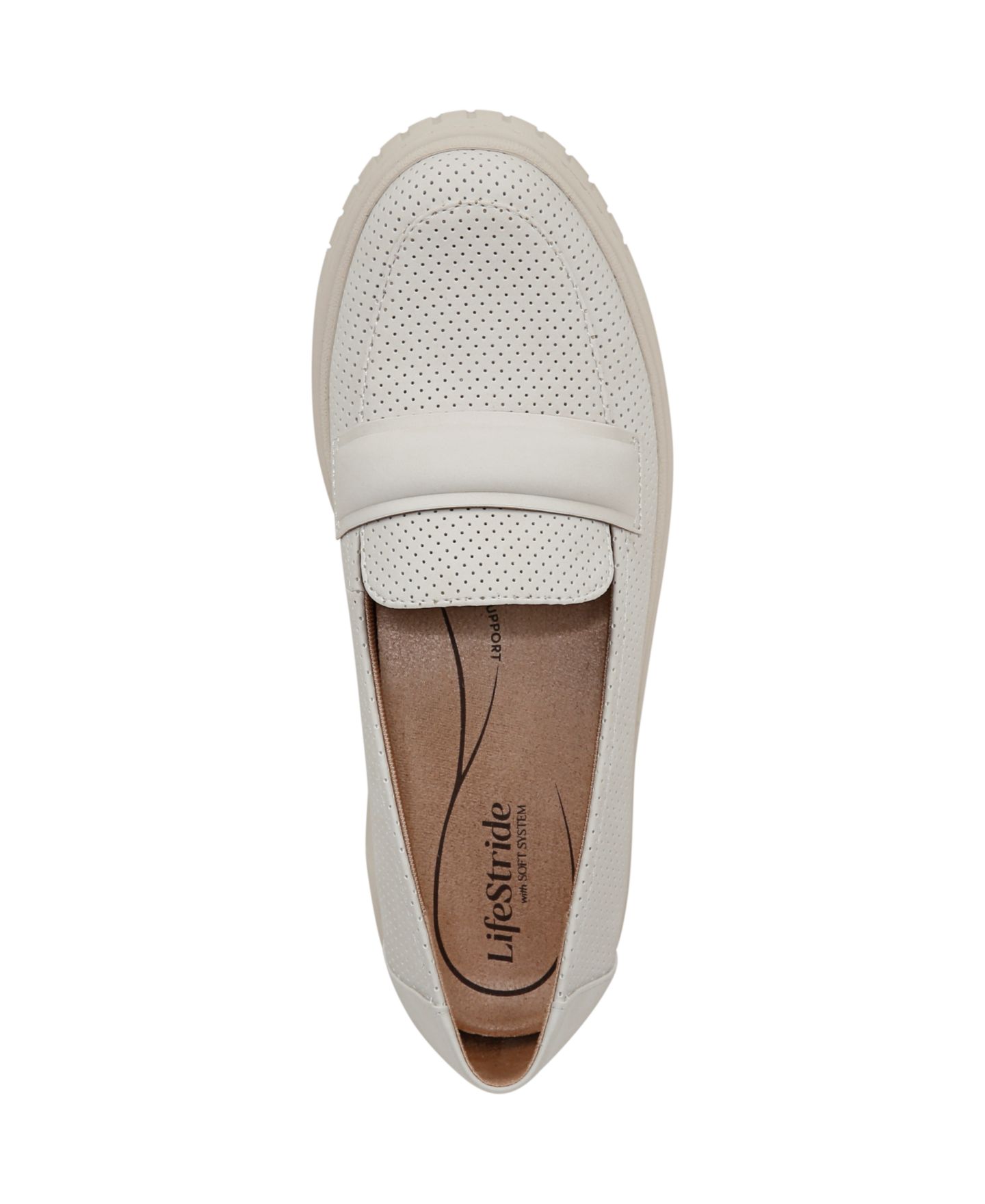 Женские туфли LifeStride Geneva-Chop Closed Round Toe Platform Penny, цвет: Облачный белая искусственная кожа — фото 4