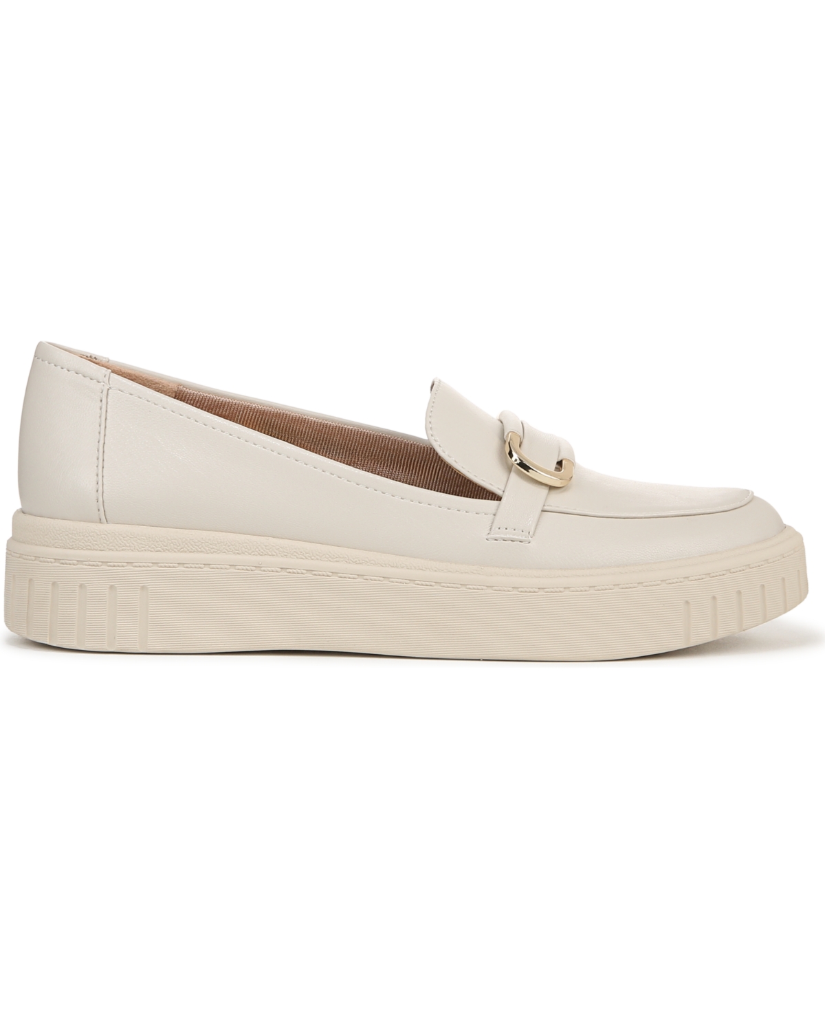 Shop Lifestride Women's Geneva-bit Closed Round Toe Platform Loafers In Bone Faux Leather