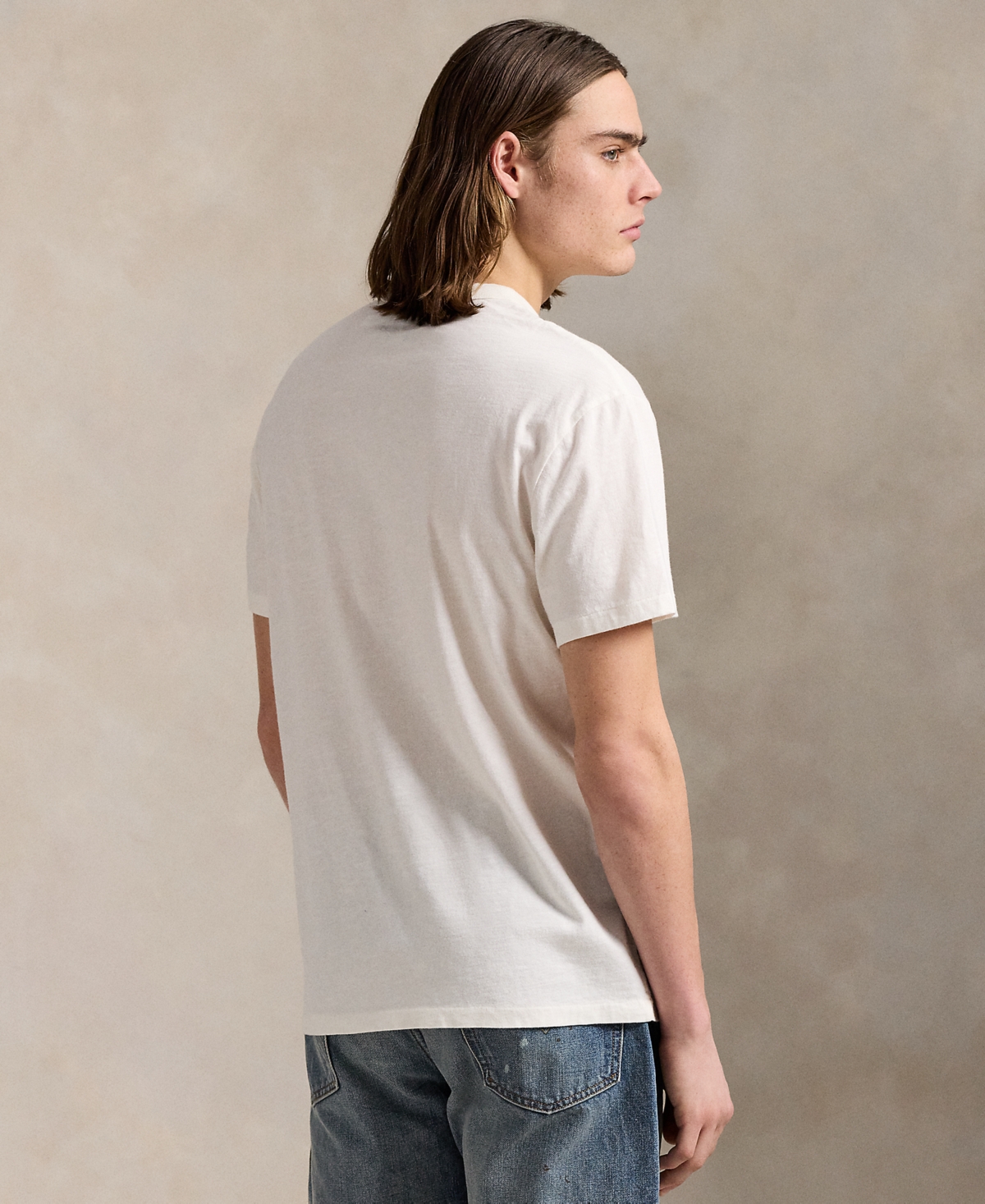 Polo Ralph Lauren Men's Classic-fit Slub Jersey Graphic T-shirt In White
