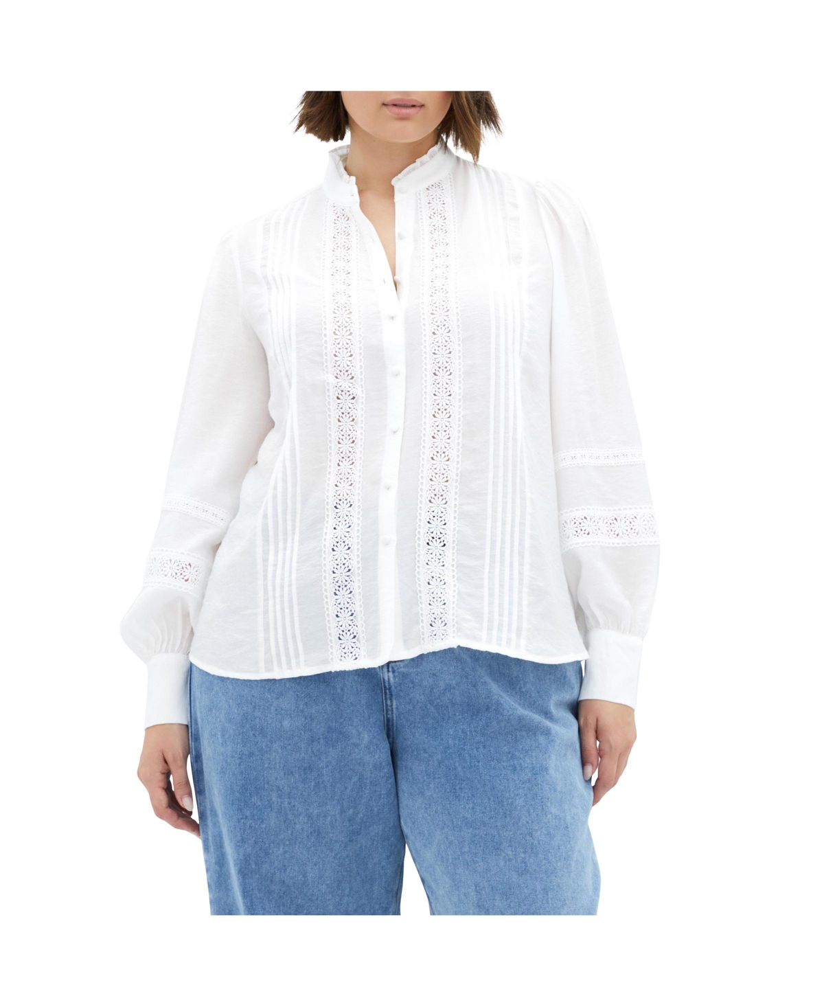 Plus Size Whimsical Shirt - Cream