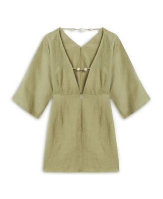 Women's Beaded Back Detailed Mini Dress