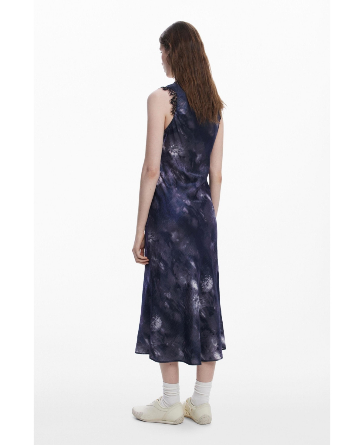 Desigual Women's Collina Strada Satin Floral Dress In Blue