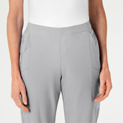 Petite W123 Flat Front Cargo Scrub Pant