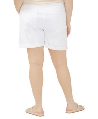 Plus Size Boyfriend Relaxed Mid Rise Shorts