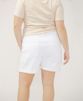 Plus Size Boyfriend Relaxed Mid Rise Shorts