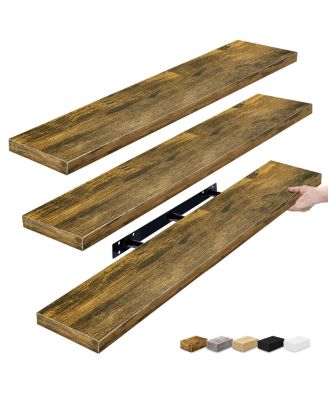3 Pack 47 x 9.25 Inch Wall Mounted Floating Shelves - Stylish and Functional Storage
