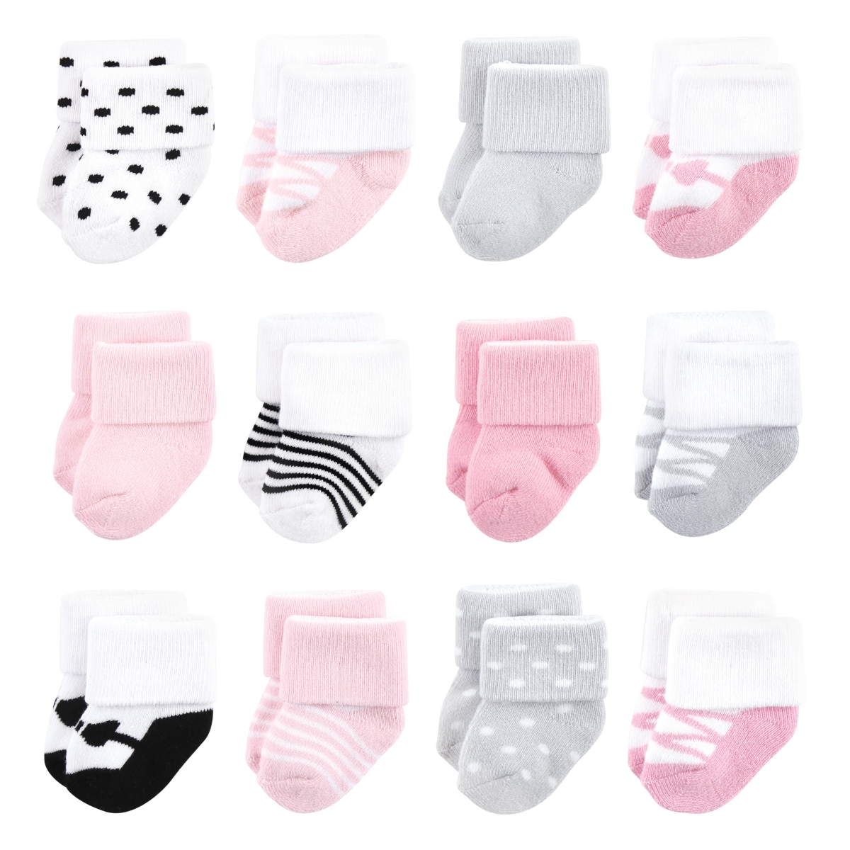 Luvable Friends Baby Boys Cotton Rich Terry Socks 24-Pack Bundle