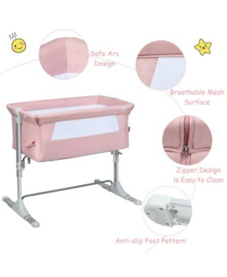 Kids Travel Portable Bed Side Sleeper Bassinet Crib with Carrying Bag