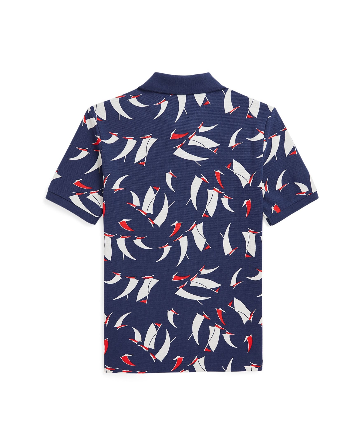 Polo Ralph Lauren Big Boys Sailboat-print Polo Shirt In Deco Sails Print Navy