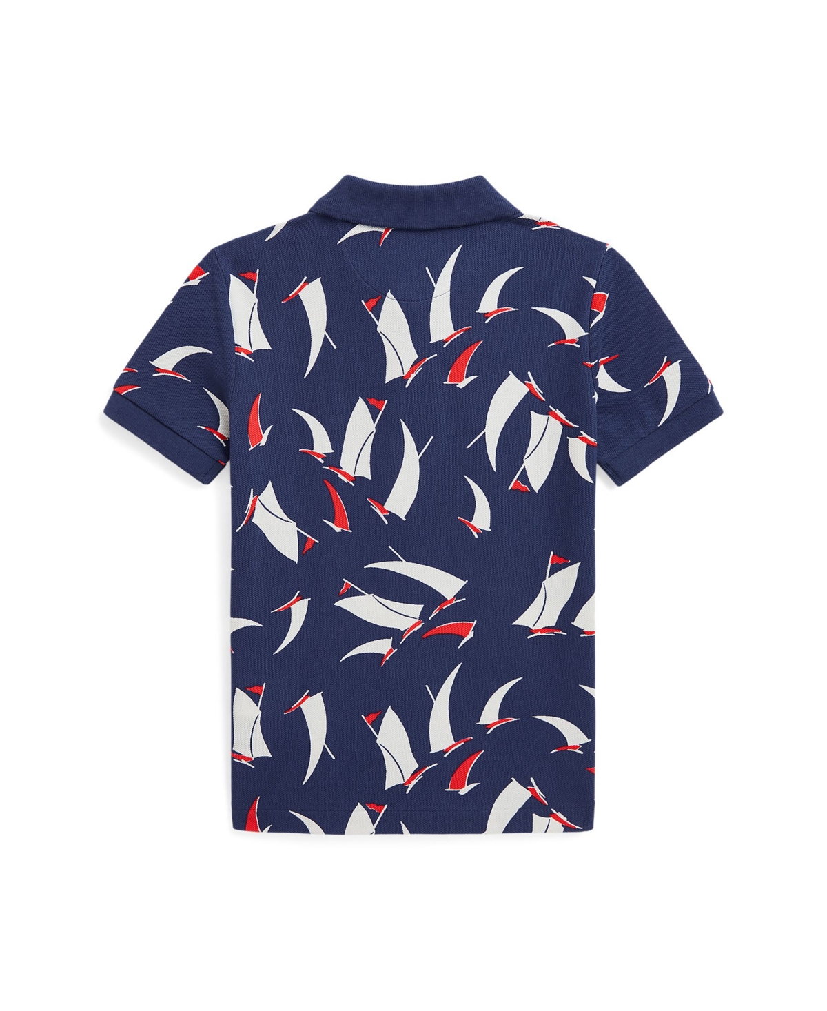 Polo Ralph Lauren Big Boys Sailboat-print Polo Shirt In Deco Sails Print Navy