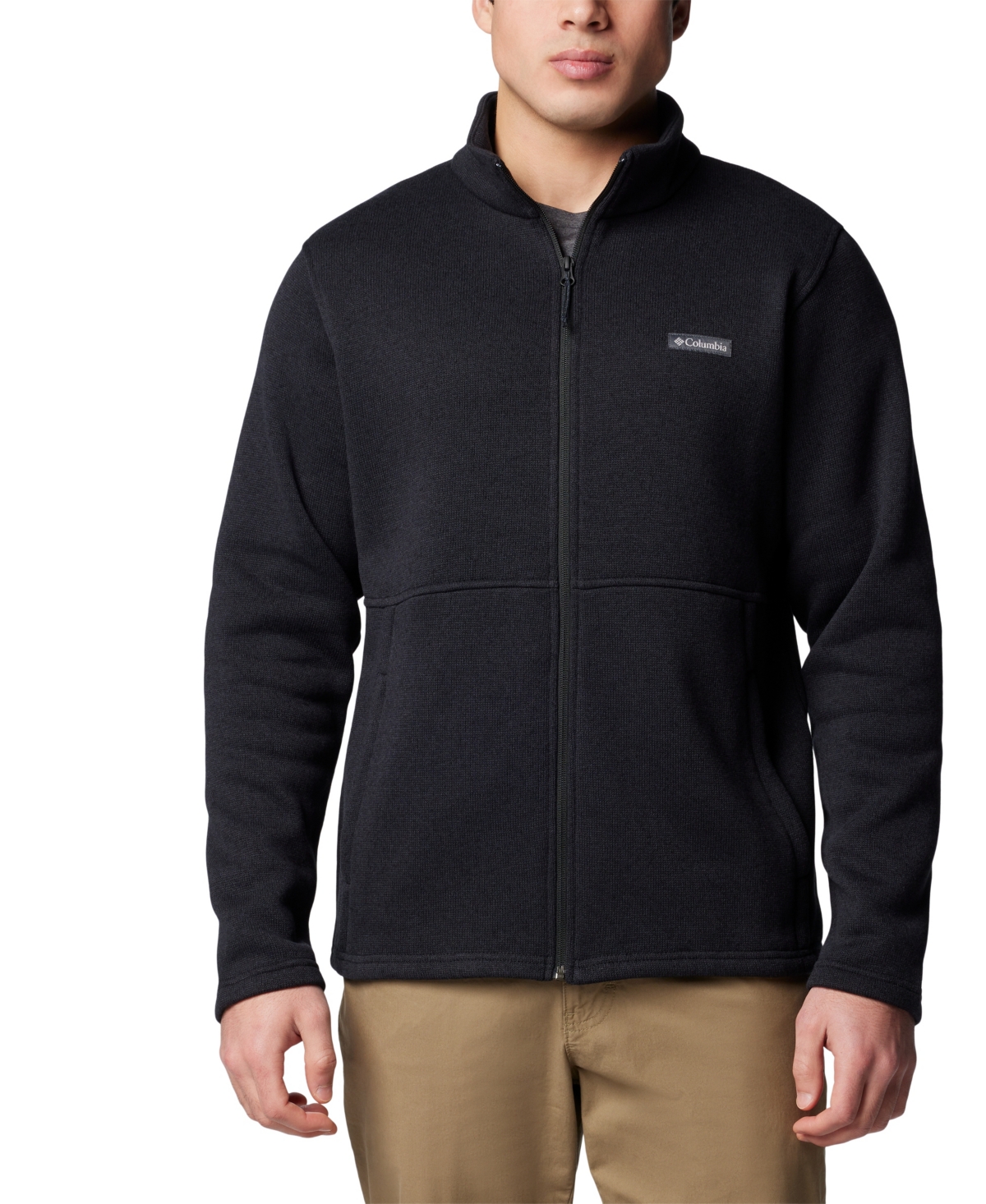 Columbia Men's Alto Pass Textured Knit Sweater Fleece Zip-Front Jacket