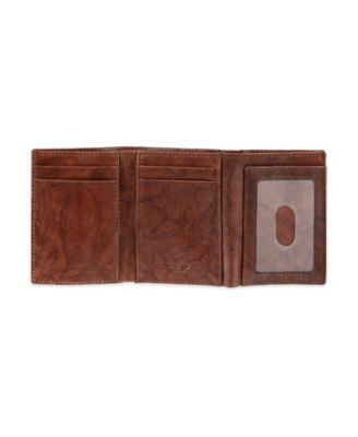 Men's RFID Crunch Leather Z-Fold Trifold Wallet