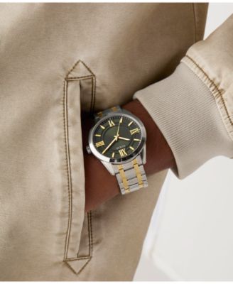 Men's Analog Two-Tone Stainless-Steel Watch, 44mm