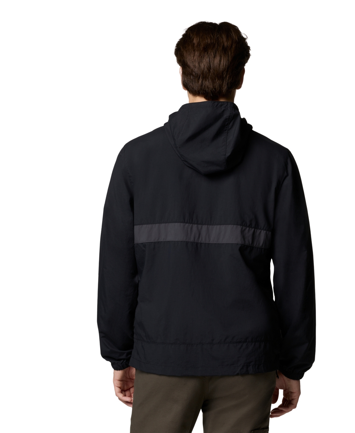 Shop Columbia Men's Spire Valley Hooded Windbreaker In Black,sha