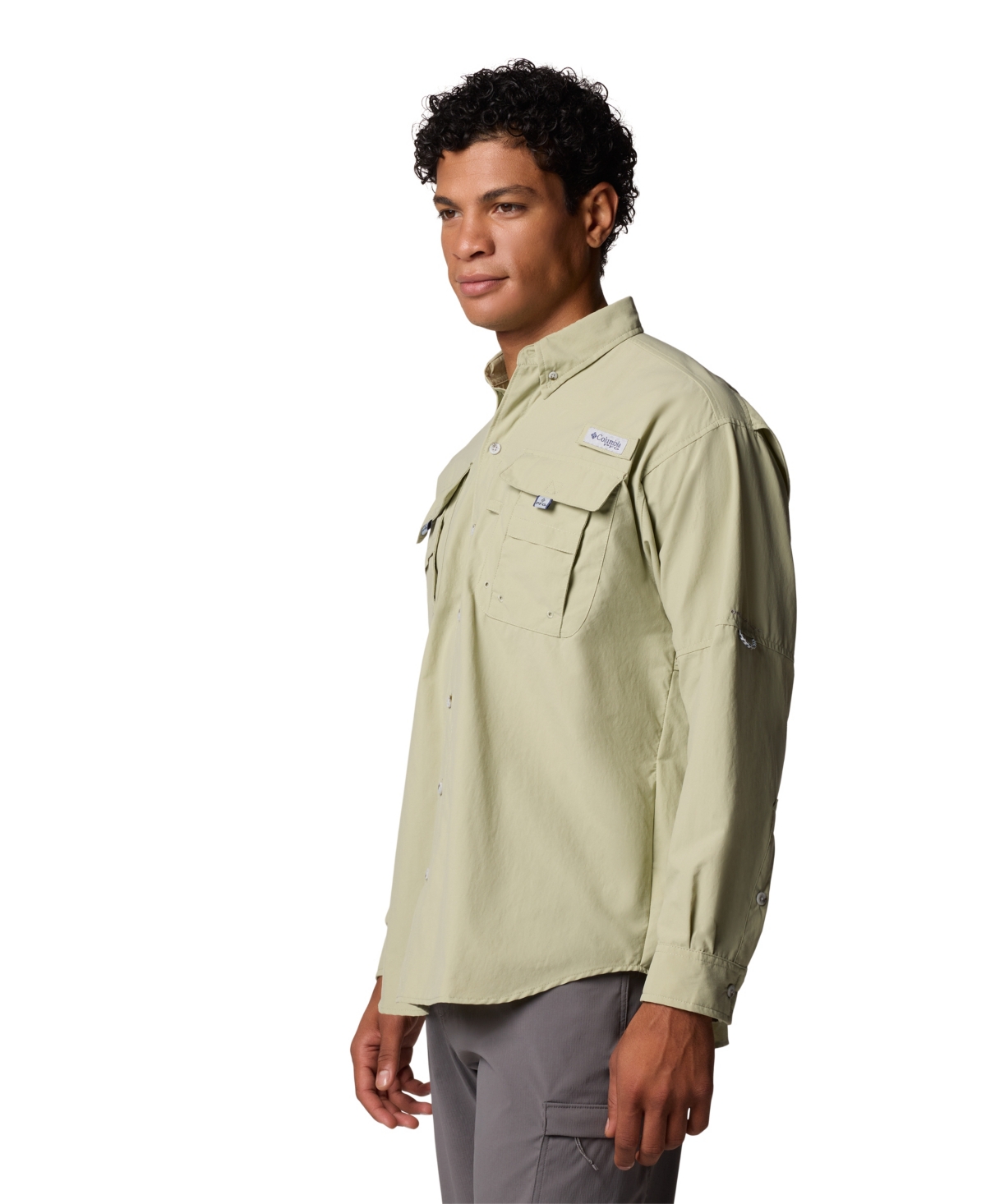 Columbia Men's Bahama Ii Long Sleeve Shirt In Smokey Sag