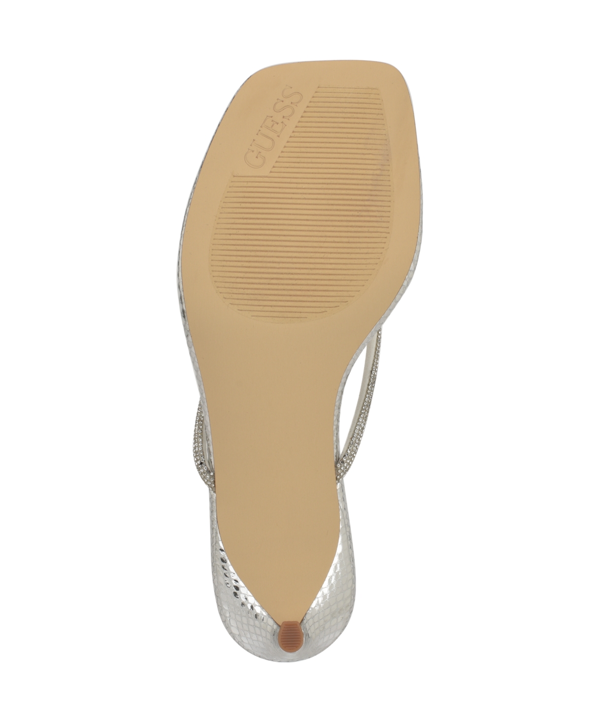 Guess Crystal Embellished Sandal In Silver