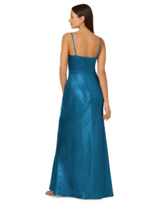 Women's V-Neck Twist Sleeveless Gown