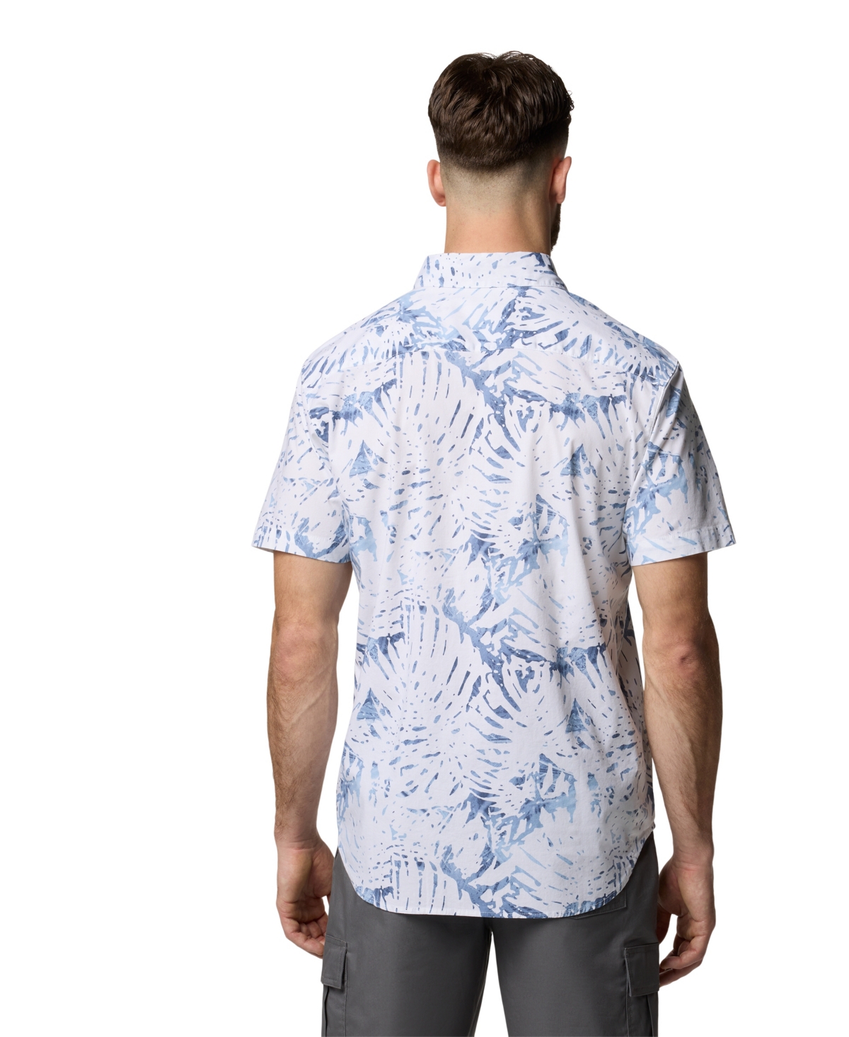 Shop Columbia Men's Rapid Rivers Printed Short Sleeve Shirt In White Mons