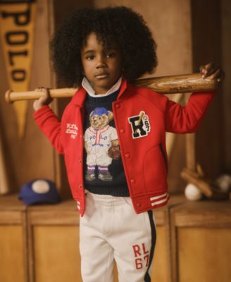 Little Boys Logo Double Knit Joggers