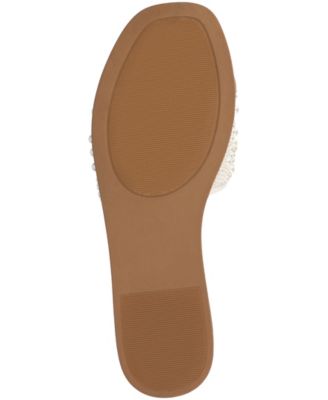 Women's Precly Faux Pearl Single Band Flat Sandals