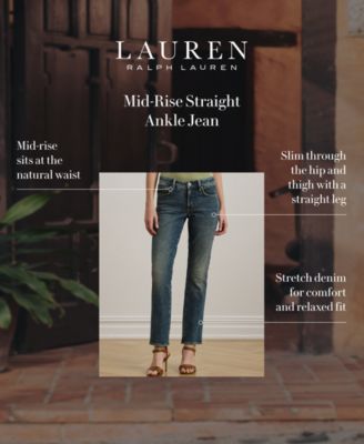 Women's Mid-Rise Straight Ankle Jeans