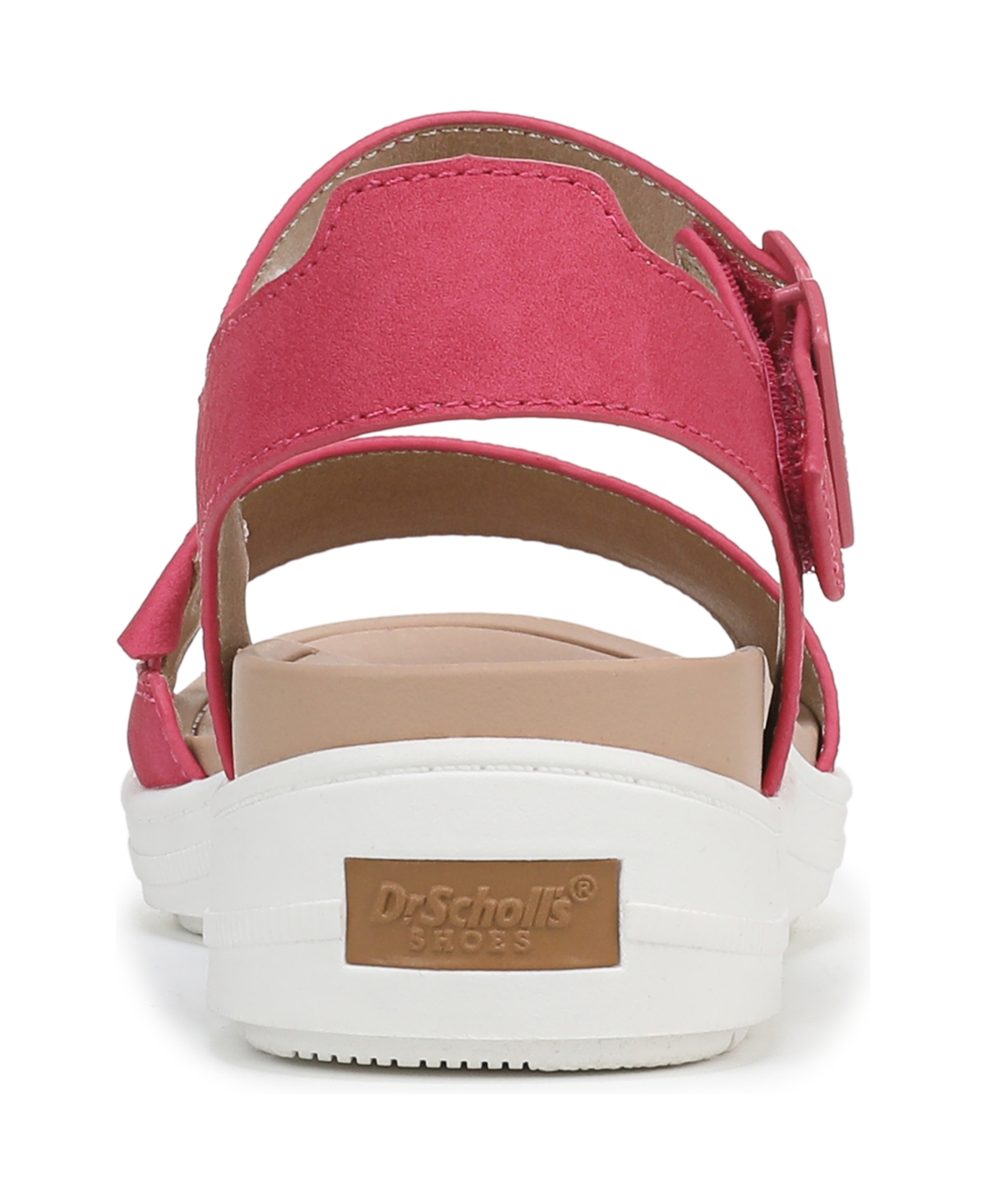 Shop Dr. Scholl's Women's Time Off Sky Sport Wedge Sandals In Pink Punch Faux Leather