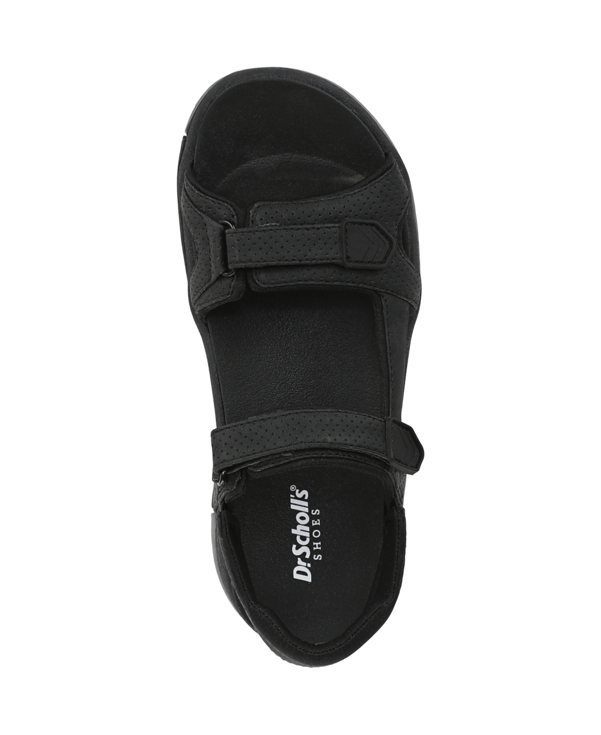 Shop Dr. Scholl's Women's Adelyn Open Round Toe Sport Sandals In Black Faux Leather