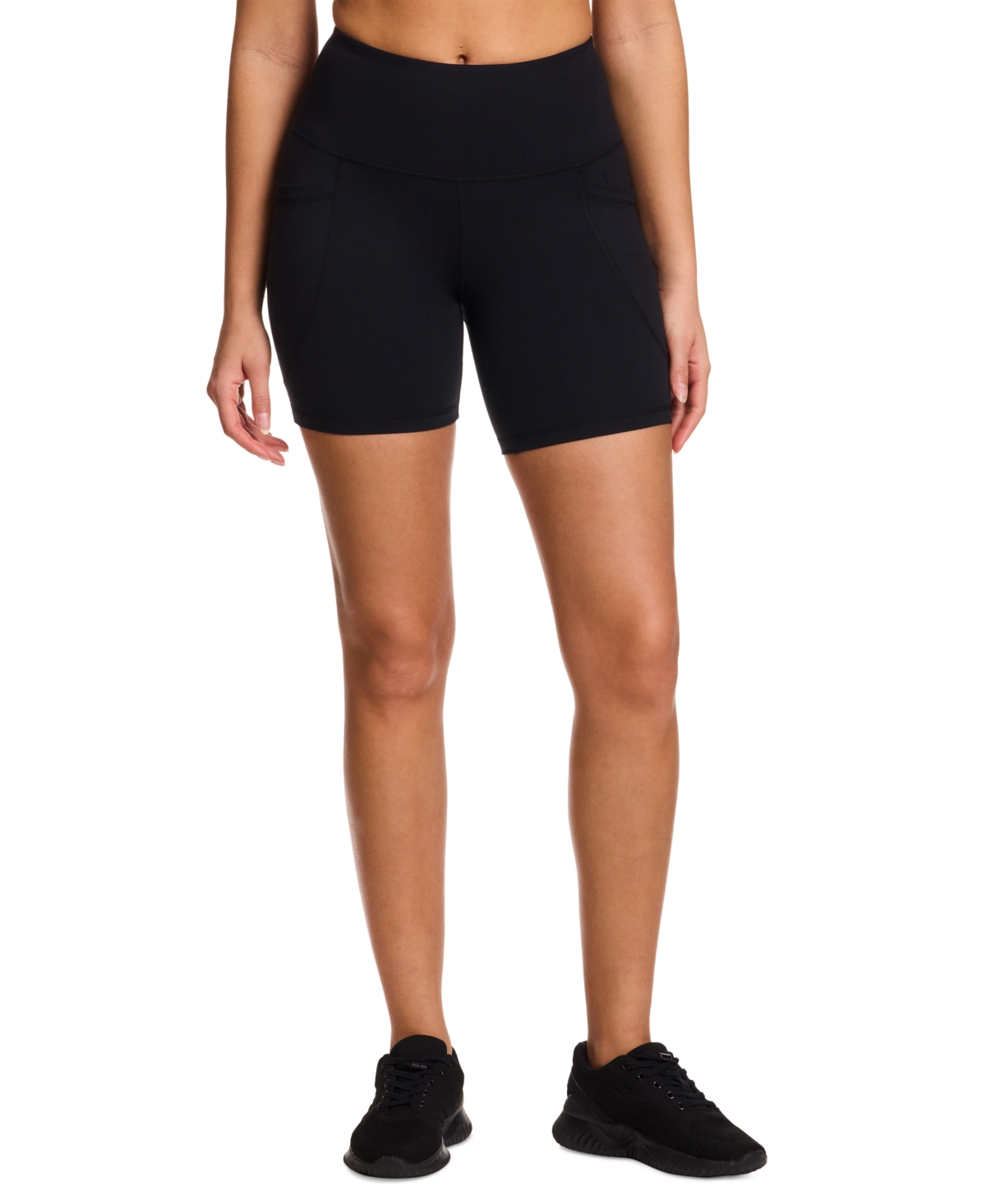 Women's Id Train High-Rise Stretch Bike Shorts - Black