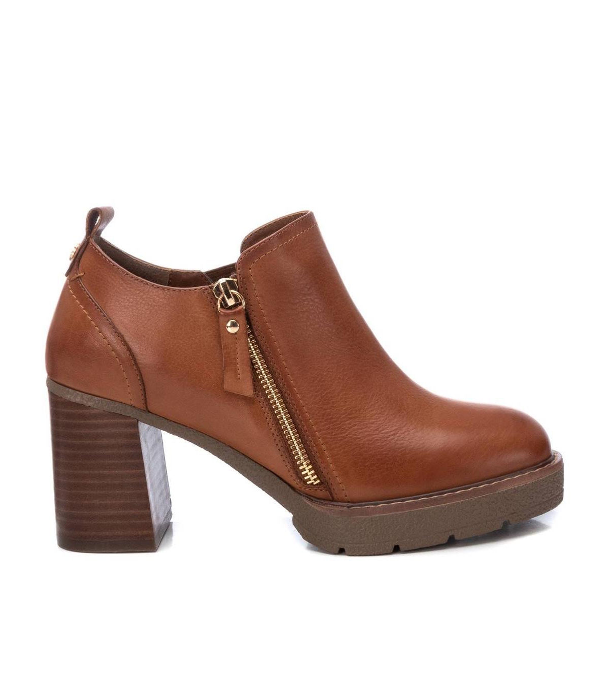 Carmela Leather Collection Women's Fashion Pumps By Xti - Camel