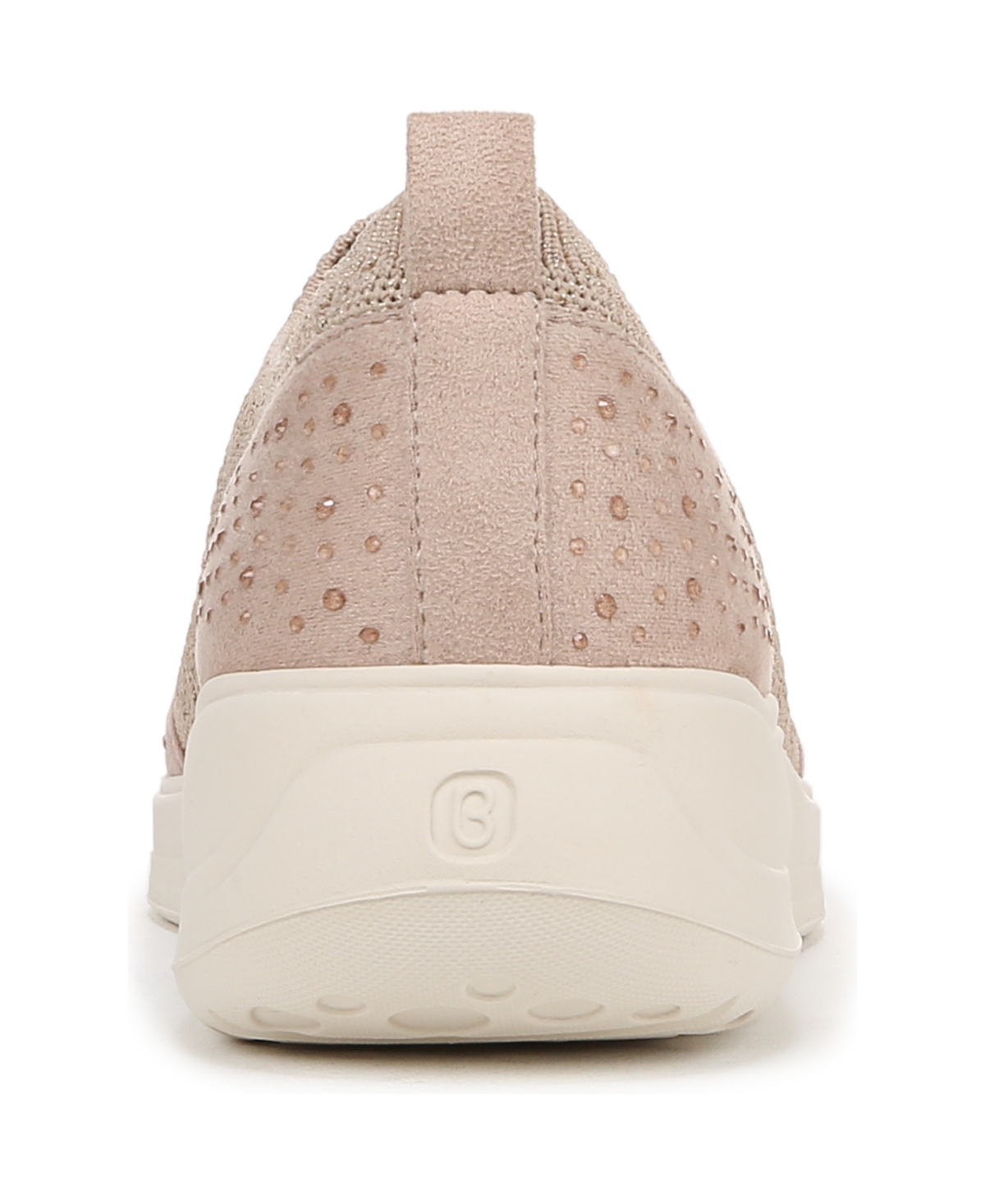 Bzees Timeless Slip-on Platform Sneaker In Barely Beige Strech Knit Fabric