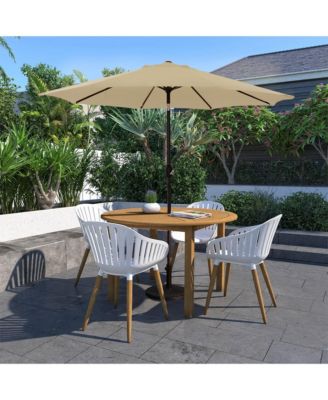 9 ft. Steel Market Outdoor Tilt Patio Umbrella in Blue