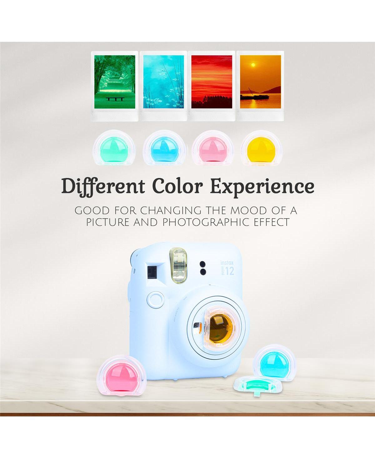 Fujifilm Fujifilm Instax Mini 12 Instant Film Camera, Pastel Blue Bundle with Instax Mini Custom Case, Accessory Kit and Daylight Film, 2x Twin Pack (