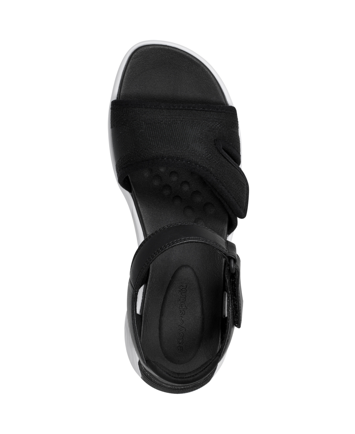 Shop Easy Spirit Women's Tayton Lightweight Sporty Flat Sandals In Black