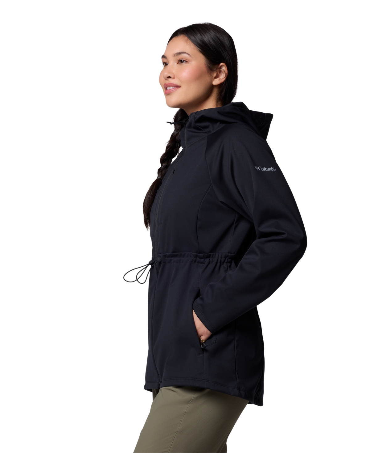 Shop Columbia Women's Flora Park Ii Softshell Jacket In Black