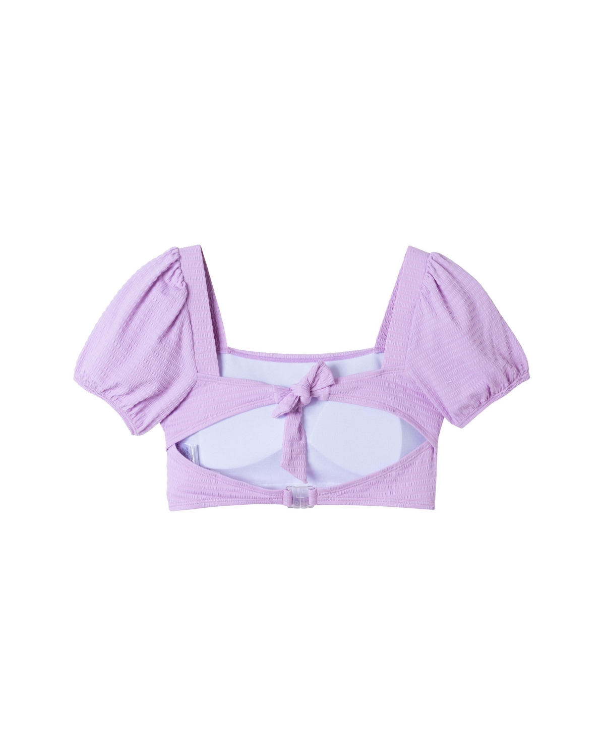 Toddler/Child Girls Purple Puff Sleeve Two-Piece Swimsuit