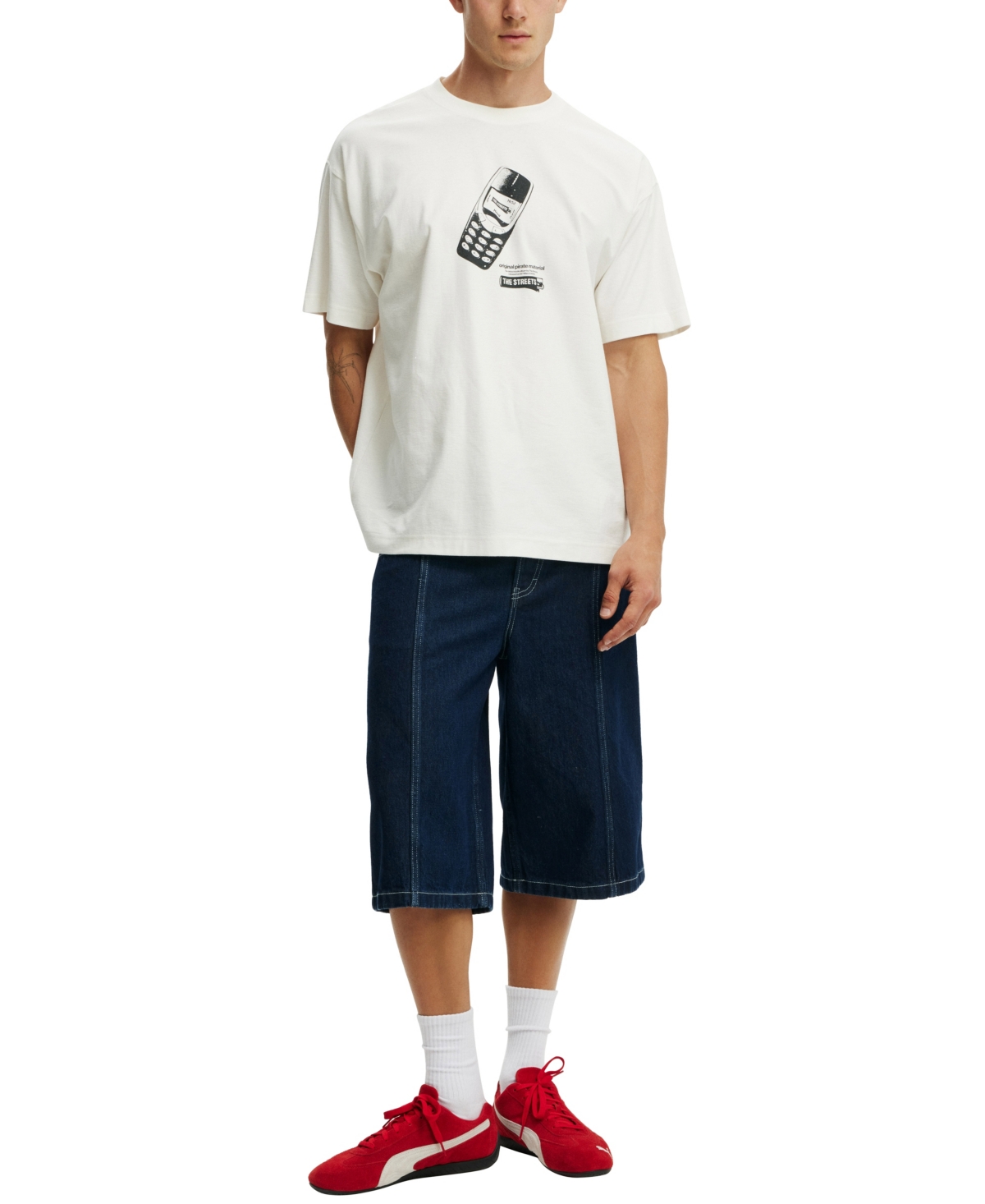 COTTON ON MEN'S THE STREETS BOX FIT PREMIUM MUSIC T-SHIRT 