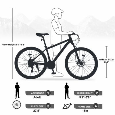 Streamdale 27.5 Inch Wheels 21 Speed Mountain Bike, for Men Women Boys and Girls, Front Suspension,Aluminum Alloy Frame